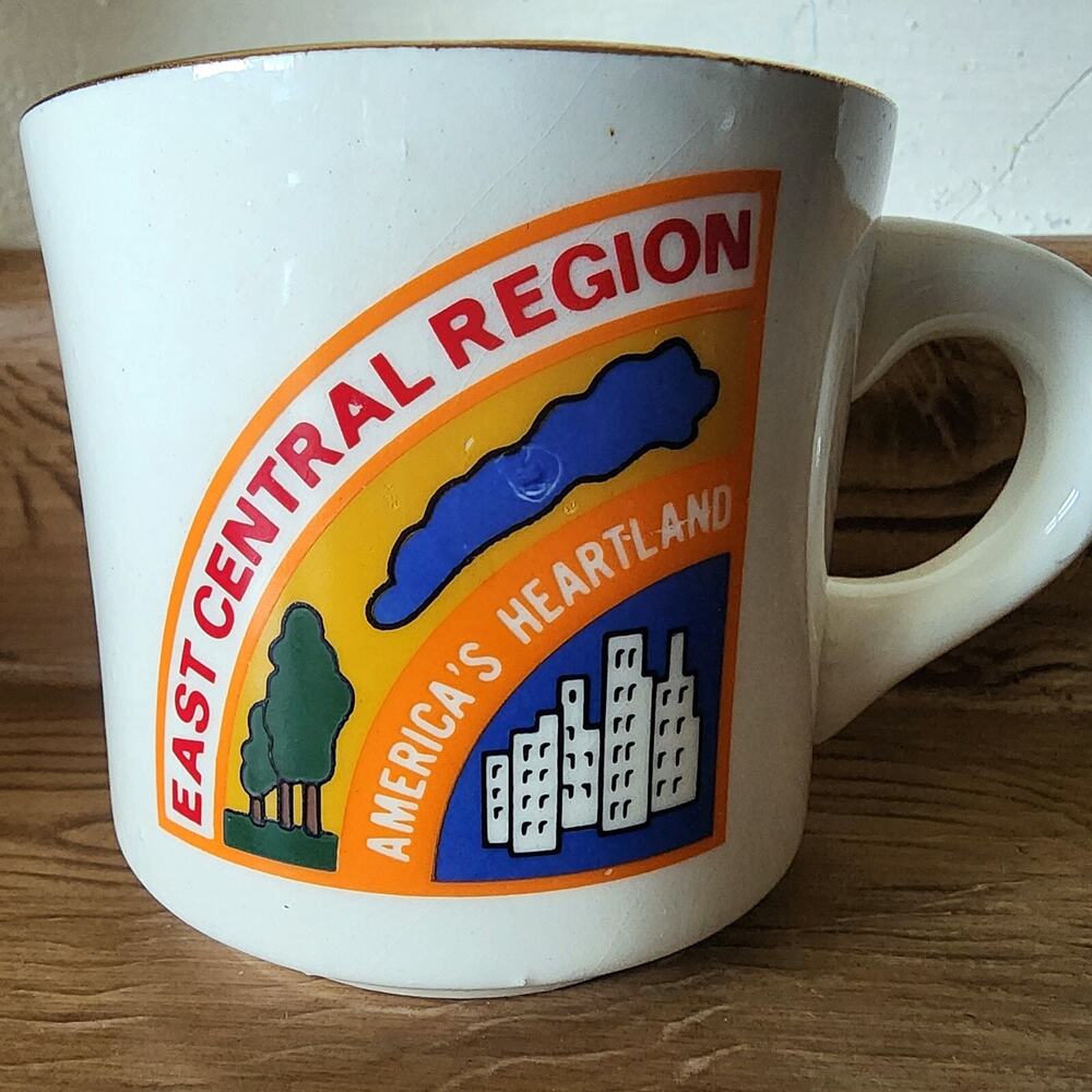 Vintage Boy Scouts of America East Central Region Mug Cup BSA 3 1/4" SEE DESC. *